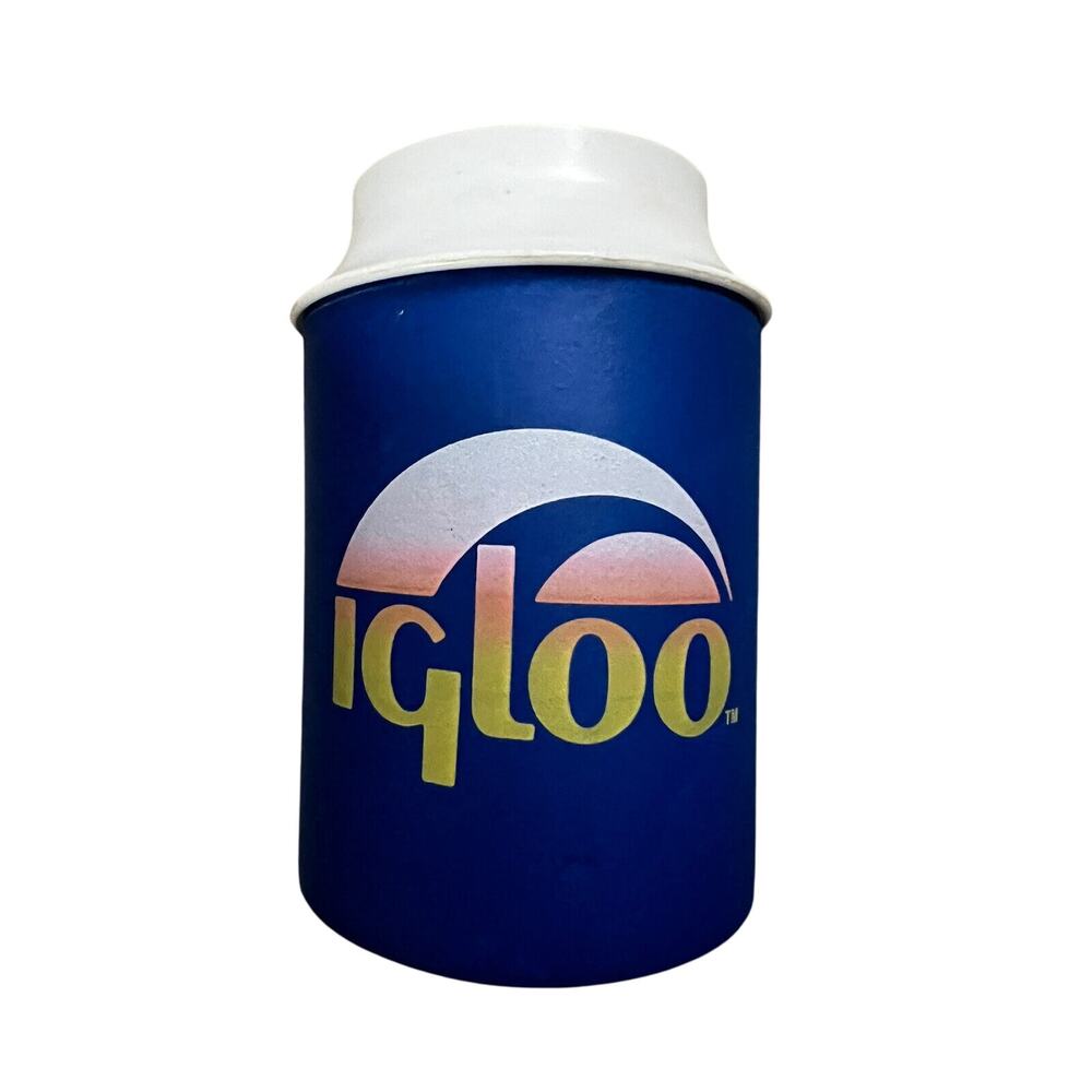 Vintage Blue Igloo Koozie Beverage Holder